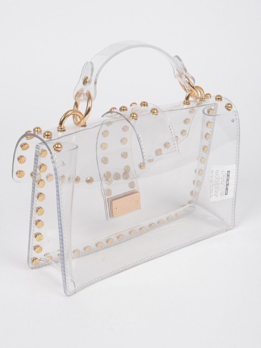 BNWT Brand New Transparent Studded Stadium Bag Cleared Studded Bag - Picture 6 of 6